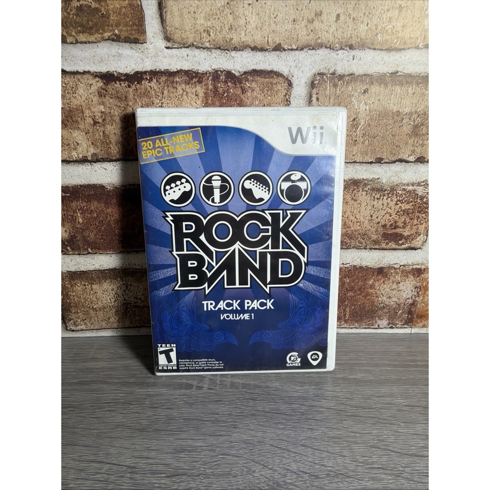 Rock Band Track Pack: Vol. 1 (Nintendo Wii, 2008) Complete w/Manual